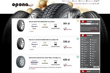 Sklep internetowy Opona.pl