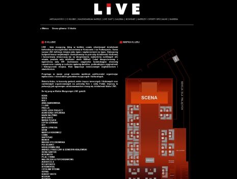 Strona klubu muzycznego LIVE