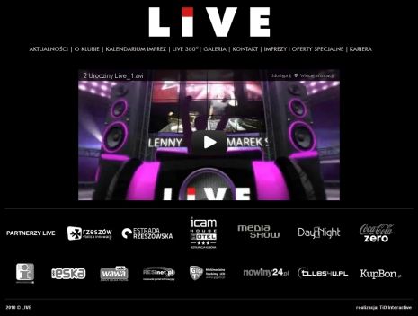 Strona klubu muzycznego LIVE