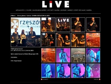 Strona klubu muzycznego LIVE