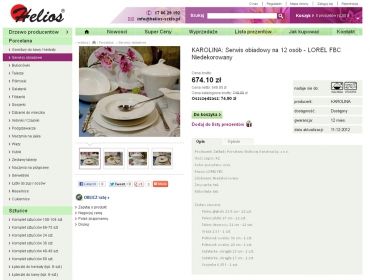 Skle internetowy Helios szkło