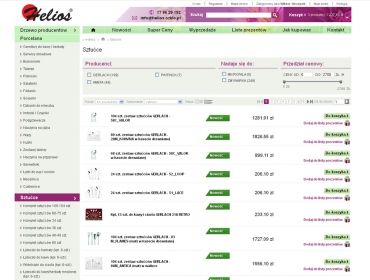 Skle internetowy Helios szkło